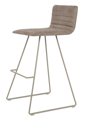 Soho Concept Corona Upholstered Barstools & Counterstools - Stylish Seating In Durable Fabrics With 10-year Guarantee Seat Full Upholstery Nubuck Fabric Smoke Coffee  Soho-concept-dining-chair-07684