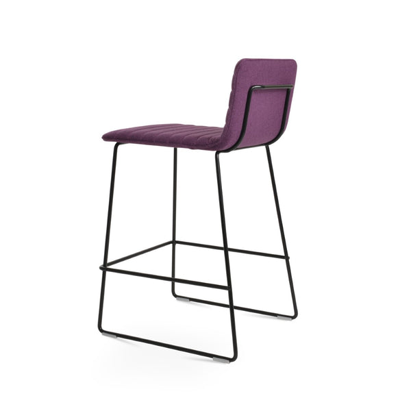 Soho Concept Corona Wire Barstools & Counterstools - Fully Upholstered Camira Wool, 10-year Guarantee, Stylish Design Black  Soho-concept-dining-chair-11153