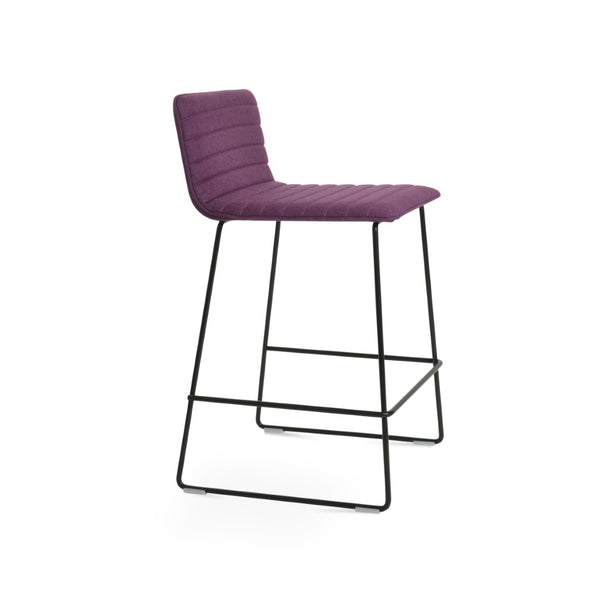 Soho Concept Corona Wire Barstools & Counterstools - Fully Upholstered Camira Wool, 10-year Guarantee, Stylish Design Black  Soho-concept-dining-chair-07685