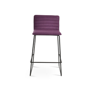 Soho Concept Corona Wire Barstools & Counterstools - Fully Upholstered Camira Wool, 10-year Guarantee, Stylish Design Black  Soho-concept-dining-chair-06656