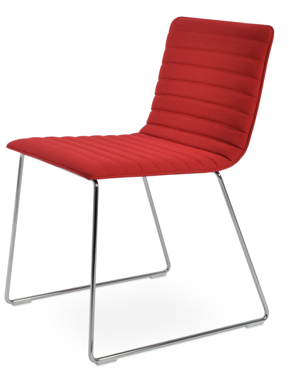 Soho Concept Corona Wire Full Upholstered Dining Chair – Luxurious Boucle, Velvet, Nubuck Fabrics & 10-year Warranty Red,Chrome  Soho-concept-dining-chair-01810