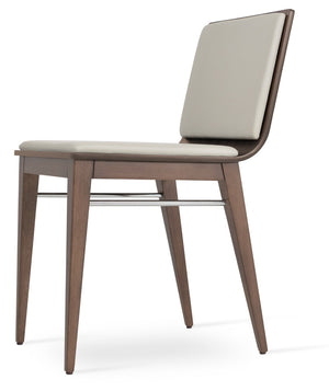 Soho Concept Corona Wood Dining Chair - Stylish Full Upholstery With 2-year Guarantee In Soft Black, Walnut & Gold Walnut,Light Grey  Soho-concept-dining-chair-01827
