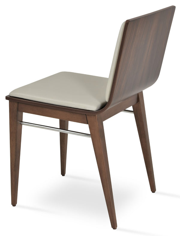 Soho Concept Corona Wood Dining Chair - Stylish Full Upholstery With 2-year Guarantee In Soft Black, Walnut & Gold Walnut,Light Grey  Soho-concept-dining-chair-01827