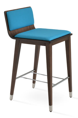 Soho Concept Corona Wood Barstools & Counterstools With Removable Camira Fabric Pads - 10-year Guarantee! Turquoise,Natural  Soho-concept-dining-chair-07704