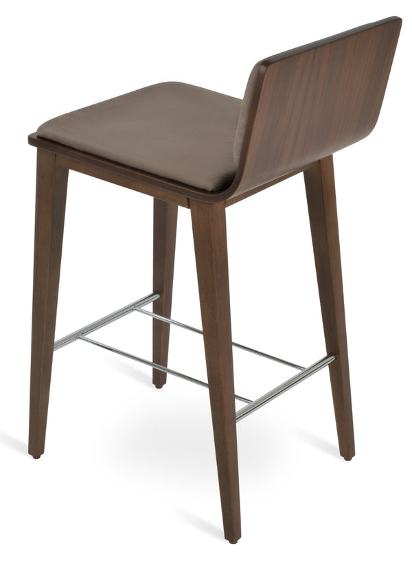 Soho Concept Corona Wood Barstools & Counterstools - Luxurious Upholstery, Solid Wood, 10-year Guarantee, Elegant Design Walnut  Soho-concept-dining-chair-11202