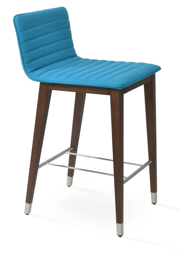 Soho Concept Corona Wood Barstools & Counterstools - Luxurious Upholstery, Solid Wood, 10-year Guarantee, Elegant Design Turquoise,Walnut  Soho-concept-dining-chair-07706