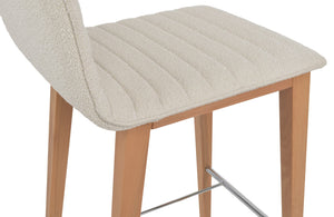 Soho Concept Corona Wood Barstools & Counterstools - Luxurious Upholstery, Solid Wood, 10-year Guarantee, Elegant Design Natural,White  Soho-concept-dining-chair-07705