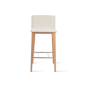 Soho Concept Corona Wood Barstools & Counterstools - Luxurious Upholstery, Solid Wood, 10-year Guarantee, Elegant Design Natural,White  Soho-concept-dining-chair-06663