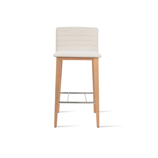 Soho Concept Corona Wood Barstools & Counterstools - Luxurious Upholstery, Solid Wood, 10-year Guarantee, Elegant Design Natural,White  Soho-concept-dining-chair-06663