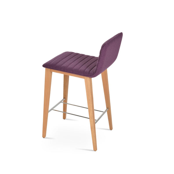 Soho Concept Corona Wood Barstools & Counterstools - Luxurious Camira Blazer Wool, 10-year Guarantee, Walnut Finish Natural  Soho-concept-dining-chair-11200