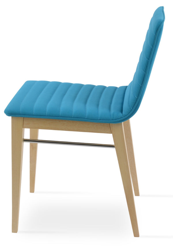 Soho Concept Corona Wood Dining Chair - Full Upholstery In Boucle, Velvet, Nubuck Fabrics With 10-year Guarantee! Natural,Ash  Soho-concept-dining-chair-01822