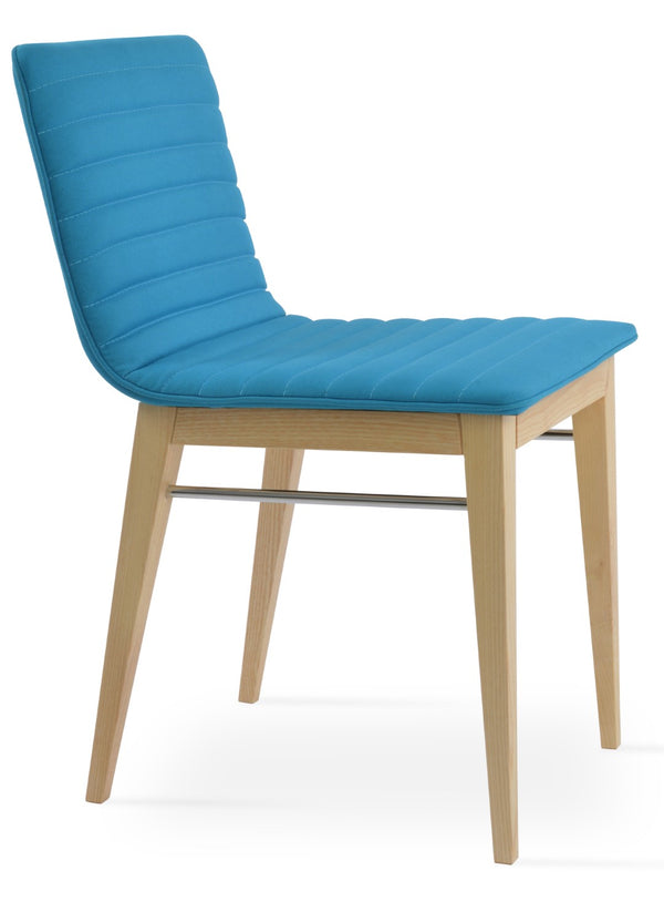 Soho Concept Corona Wood Dining Chair - Full Upholstery In Boucle, Velvet, Nubuck Fabrics With 10-year Guarantee! Natural,Ash  Soho-concept-dining-chair-01822