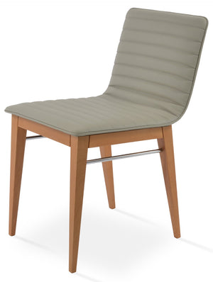 Soho Concept Corona Wood Dining Chair - Stylish Full Upholstery With 2-year Guarantee In Soft Black, Walnut & Gold Natural,Light Grey  Soho-concept-dining-chair-01821