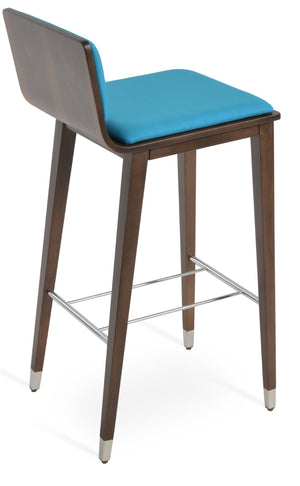 Soho Concept Corona Wood Barstools & Counterstools With Removable Camira Fabric Pads - 10-year Guarantee! Walnut,Turquoise  Soho-concept-dining-chair-11204
