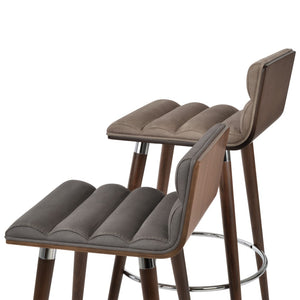 Soho Concept Corona Ana Comfort Barstools & Counterstools: Plywood Seats, Luxurious Camira Upholstery, 10-year Guarantee Walnut,Grey  Soho-concept-dining-chair-07543