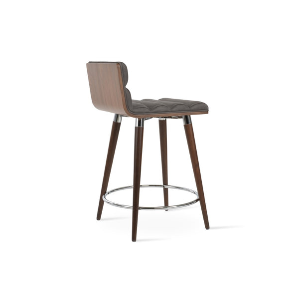Soho Concept Corona Ana Comfort Barstools & Counterstools: Plywood Seats, Luxurious Camira Upholstery, 10-year Guarantee Walnut,Grey  Soho-concept-dining-chair-06612