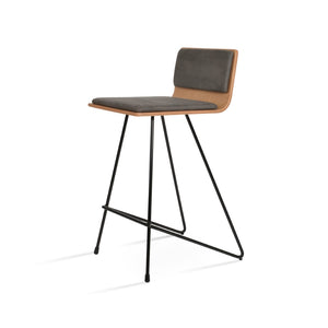 Soho Concept Corona Barstools & Counterstools - Modern Wireframe Design With Removable Camira Fabric Pads! Black,Natural,Grey  Soho-concept-dining-chair-10819