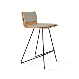 Soho Concept Corona Cat Barstools & Counterstools With Stylish Plywood Seats & Removable Leatherette Cushions Black,Natural,Light Grey  Soho-concept-dining-chair-10817