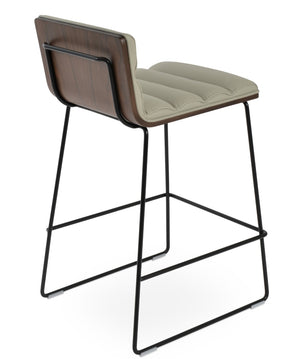 Soho Concept Corona Comfort Barstools & Counterstools - Stylish Leatherette Upholstery & Durable Metal Frames Black,Light Grey Steel Tubular Legs Soho-concept-dining-chair-07544