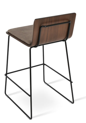 Soho Concept Corona Handle Barstools & Counterstools With Stylish Wire Backrests, Removable Pads & 10-year Guarantee Black,Walnut  Soho-concept-dining-chair-07547