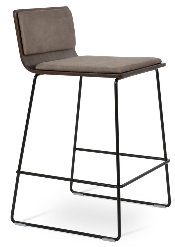 Soho Concept Corona Handle Barstools & Counterstools With Stylish Wire Backrests, Removable Pads & 10-year Guarantee Black,Walnut  Soho-concept-dining-chair-10830