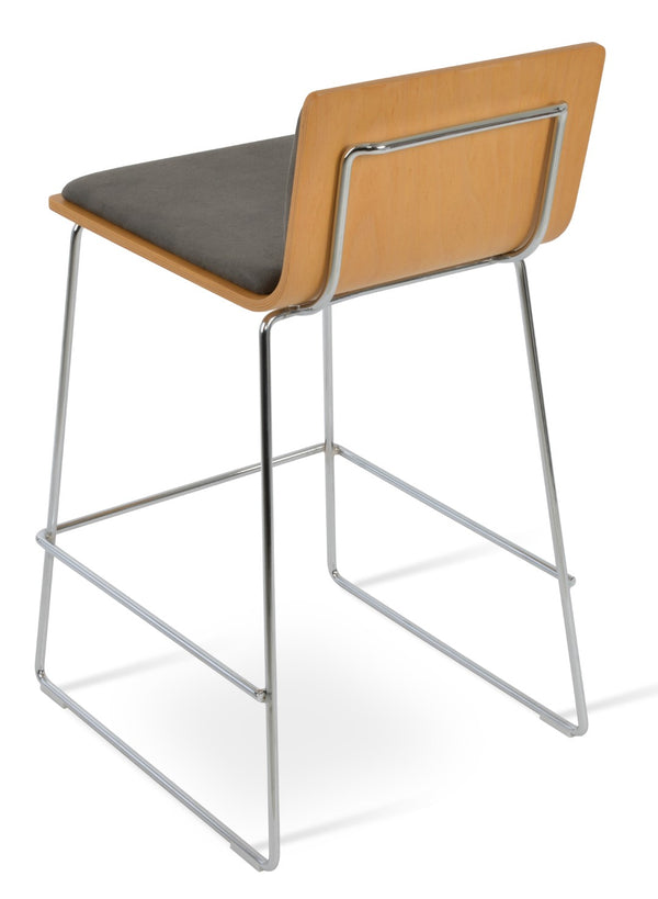 Soho Concept Corona Handle Barstools & Counterstools With Stylish Wire Backrests, Removable Pads & 10-year Guarantee Chrome,Natural,Grey  Soho-concept-dining-chair-07548