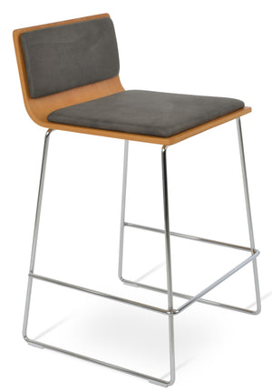 Soho Concept Corona Handle Barstools & Counterstools With Stylish Wire Backrests, Removable Pads & 10-year Guarantee Chrome,Natural,Grey  Soho-concept-dining-chair-10831
