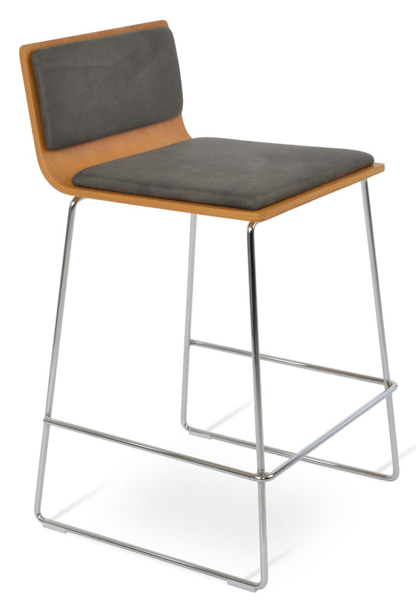 Soho Concept Corona Handle Barstools & Counterstools With Stylish Wire Backrests, Removable Pads & 10-year Guarantee Chrome,Natural,Grey  Soho-concept-dining-chair-10831
