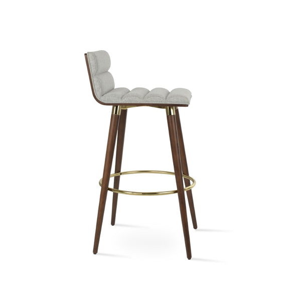 Soho Concept Corona Dr. Wood Barstools & Counterstools With Removable Camira Blazer Wool Pads - 10-year Guarantee! Walnut,Silver  Soho-concept-dining-chair-10832