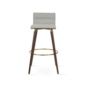 Soho Concept Corona Dr. Wood Barstools & Counterstools With Removable Camira Blazer Wool Pads - 10-year Guarantee! Walnut,Silver  Soho-concept-dining-chair-07549