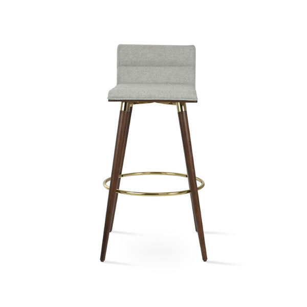 Soho Concept Corona Dr. Wood Barstools & Counterstools With Removable Camira Blazer Wool Pads - 10-year Guarantee! Walnut,Silver  Soho-concept-dining-chair-07549