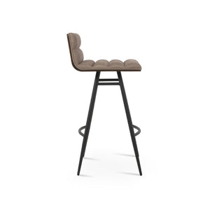 Soho Concept Corona Galata Stylish Bar & Counter Stools With Chrome Legs, Removable Fabric Pads, 10-year Warranty Black,Walnut Steel Tubular Legs Soho-concept-dining-chair-10841