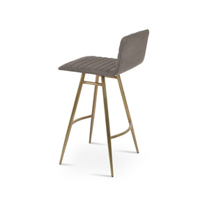 Soho Concept Corona Galata Full Upholstery Barstools & Counterstools - Luxurious Fabrics, 10-year Guarantee! Brass,Grey Steel Tubular Legs Soho-concept-dining-chair-10843