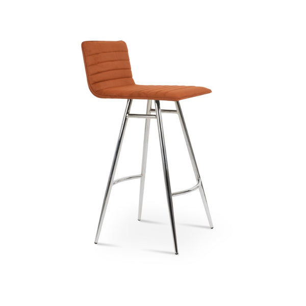 Soho Concept Corona Galata Full Upholstery Barstools & Counterstools - Luxurious Fabrics, 10-year Guarantee! Chrome Steel Tubular Legs Soho-concept-dining-chair-10845