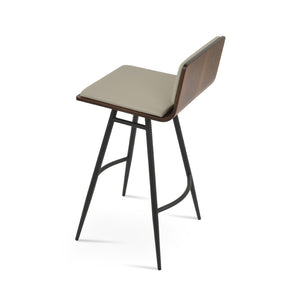 Soho Concept Corona Galata Upholstered Barstools & Counterstools - Stylish Leatherette With 2-year Guarantee! Black,Light Grey,Walnut Steel Tubular Legs Soho-concept-dining-chair-10847