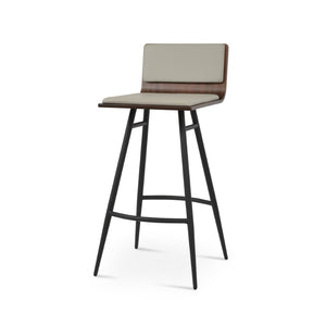 Soho Concept Corona Galata Upholstered Barstools & Counterstools - Stylish Leatherette With 2-year Guarantee! Black,Light Grey,Walnut Steel Tubular Legs Soho-concept-dining-chair-10848