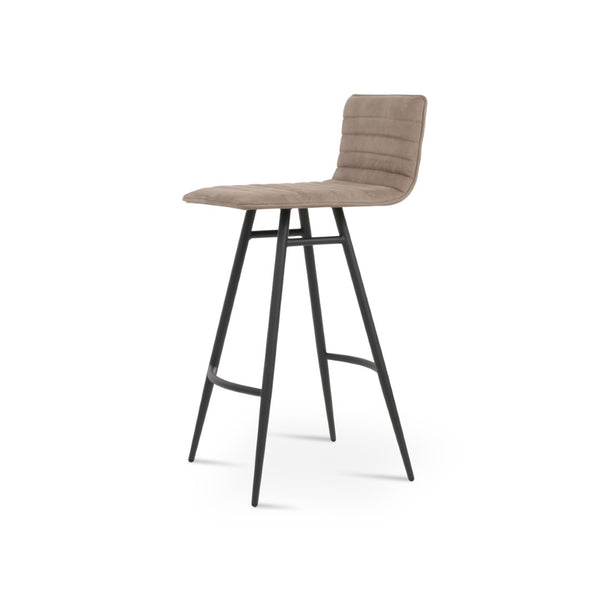 Soho Concept Corona Galata Full Upholstery Barstools & Counterstools - Luxurious Fabrics, 10-year Guarantee! Black Steel Tubular Legs Soho-concept-dining-chair-10849