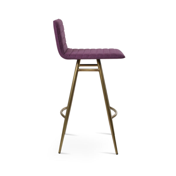 Soho Concept Corona Galata Barstools & Counterstools - Stylish Wool Upholstery, Chrome Finish & 10-year Warranty Brass Steel Tubular Legs Soho-concept-dining-chair-10851