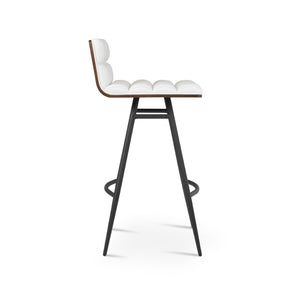 Soho Concept Corona Galata Upholstered Barstools & Counterstools - Stylish Leatherette With 2-year Guarantee! Black,Walnut,White Steel Tubular Legs Soho-concept-dining-chair-10837