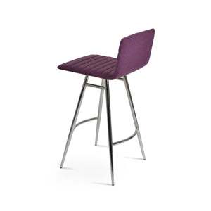 Soho Concept Corona Galata Barstools & Counterstools - Stylish Wool Upholstery, Chrome Finish & 10-year Warranty Chrome Steel Tubular Legs Soho-concept-dining-chair-10839
