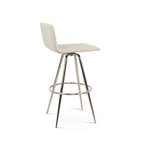 Soho Concept Corona Max Swivel Barstools & Counterstools With Stylish Camira Era Fabric – 10-year Guarantee! White Steel Tubular Legs Black ,S.Steel ,Walnut Finish,Brass Soho-concept-dining-chair-10854