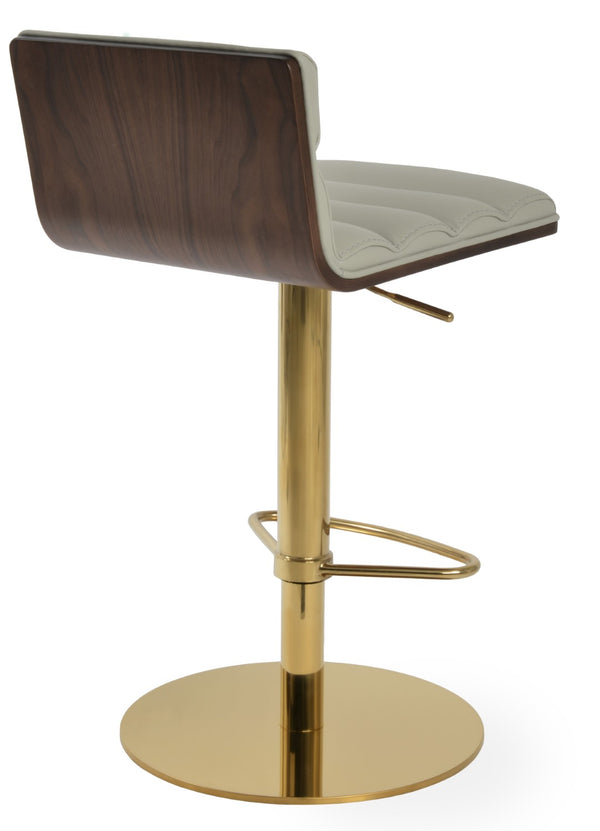 Soho Concept Corona Piston Barstools & Counterstools - Adjustable Heights, Removable Leatherette Pads, Stylish Finishes Gold,Light Grey,Walnut  Soho-concept-dining-chair-10858