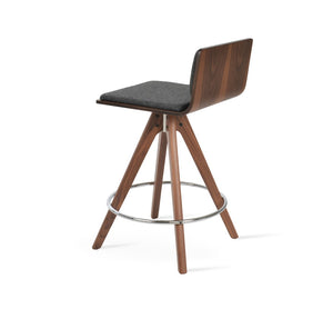 Soho Concept Corona Pyramid Barstools & Counterstools With Removable Camira Wool Pad - 10-year Guarantee! Walnut,Dark Grey  Soho-concept-dining-chair-10868