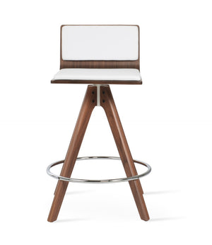 Soho Concept Corona Pyramid Barstools & Counterstools - Stylish Swivel Seats With Removable Pads In Walnut & Black Walnut,White  Soho-concept-dining-chair-10869
