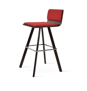 Soho Concept Corona Wood Barstools & Counterstools With Removable Camira Fabric Pads - 10-year Guarantee! Walnut,Red  Soho-concept-dining-chair-07567