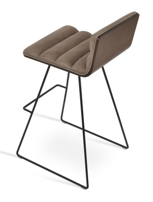 Soho Concept Corona Wire Barstools & Counterstools – Stylish Plywood Seat, Comfort Upholstery, 10-year Guarantee Walnut  Soho-concept-dining-chair-07578