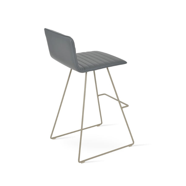 Soho Concept Corona Upholstered Barstools & Counterstools - Soft Leatherette, Stylish Chrome Base, 2-year Warranty Grey  Soho-concept-dining-chair-10876