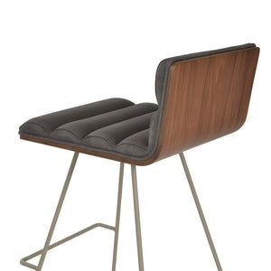 Soho Concept Corona Wire Barstools & Counterstools – Stylish Plywood Seat, Comfort Upholstery, 10-year Guarantee Walnut,Grey  Soho-concept-dining-chair-10872