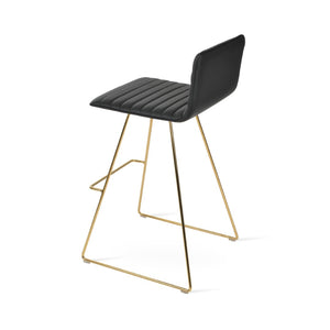 Soho Concept Corona Upholstered Barstools & Counterstools - Soft Leatherette, Stylish Chrome Base, 2-year Warranty Gold,Black  Soho-concept-dining-chair-10875