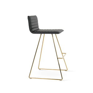 Soho Concept Corona Upholstered Barstools & Counterstools - Soft Leatherette, Stylish Chrome Base, 2-year Warranty Gold,Black  Soho-concept-dining-chair-07569